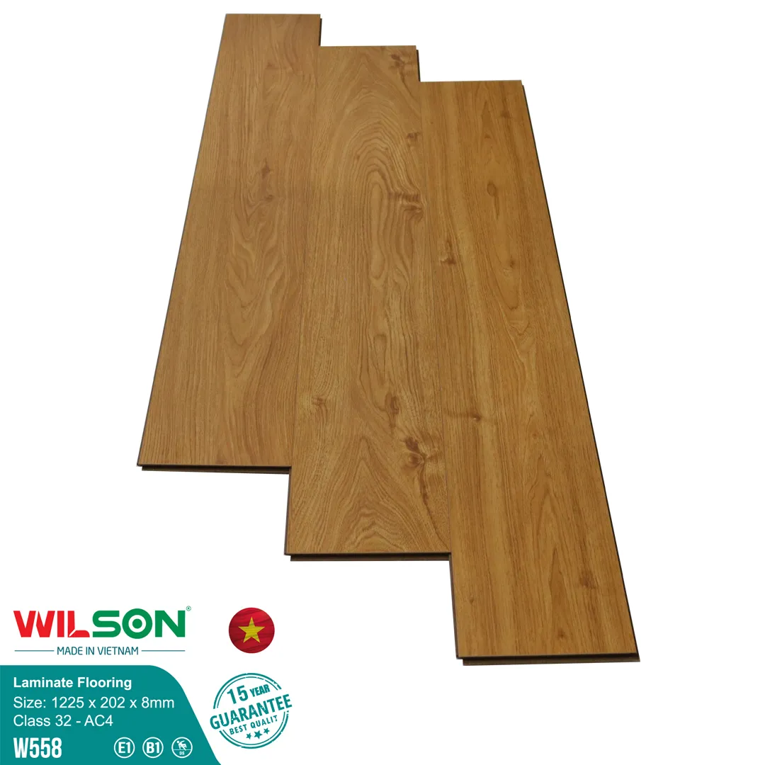 Sàn gỗ Wilson W440 8mm màu xám tro óc chó Nội Thất NDA