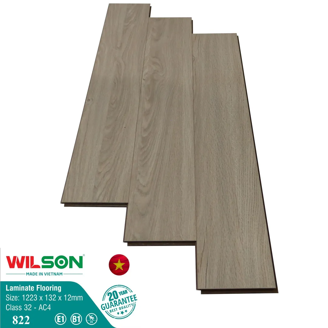 Sàn gỗ WILSON 12mm chống trầy xước AC4 cốt HDF Việt Nam Nội Thất NDA