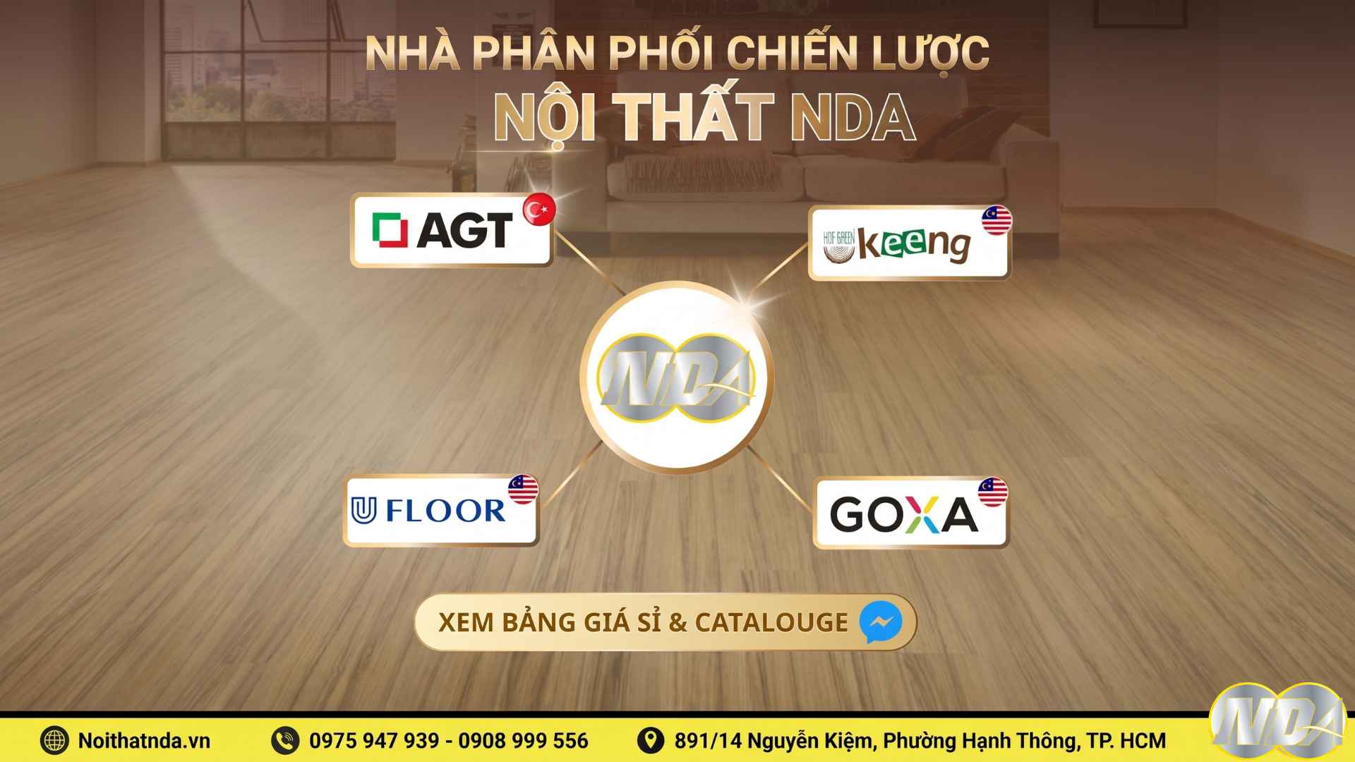 Nội Thất NDA – đối tác phân phối chính hãng các thương hiệu sàn gỗ công nghiệp nhập khẩu uy tín tại Việt Nam